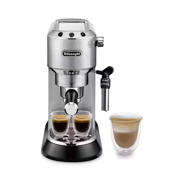 De’Longhi Dedica DeLuxe, a slim stainless espresso machine