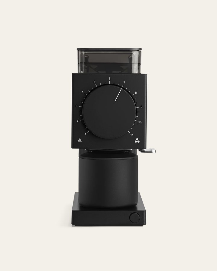 Fellow Ode Gen 2, a matte black flat-burr grinder